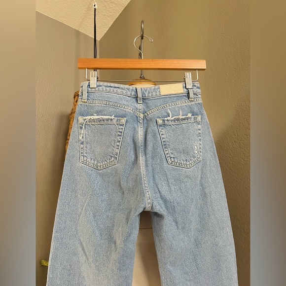 Light Blue Flared Women Jeans - Picture 9 of 11